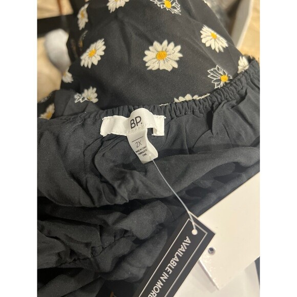 BP. Black Daisy Printed Tie Front Mini Dress 2X - Picture 3 of 3